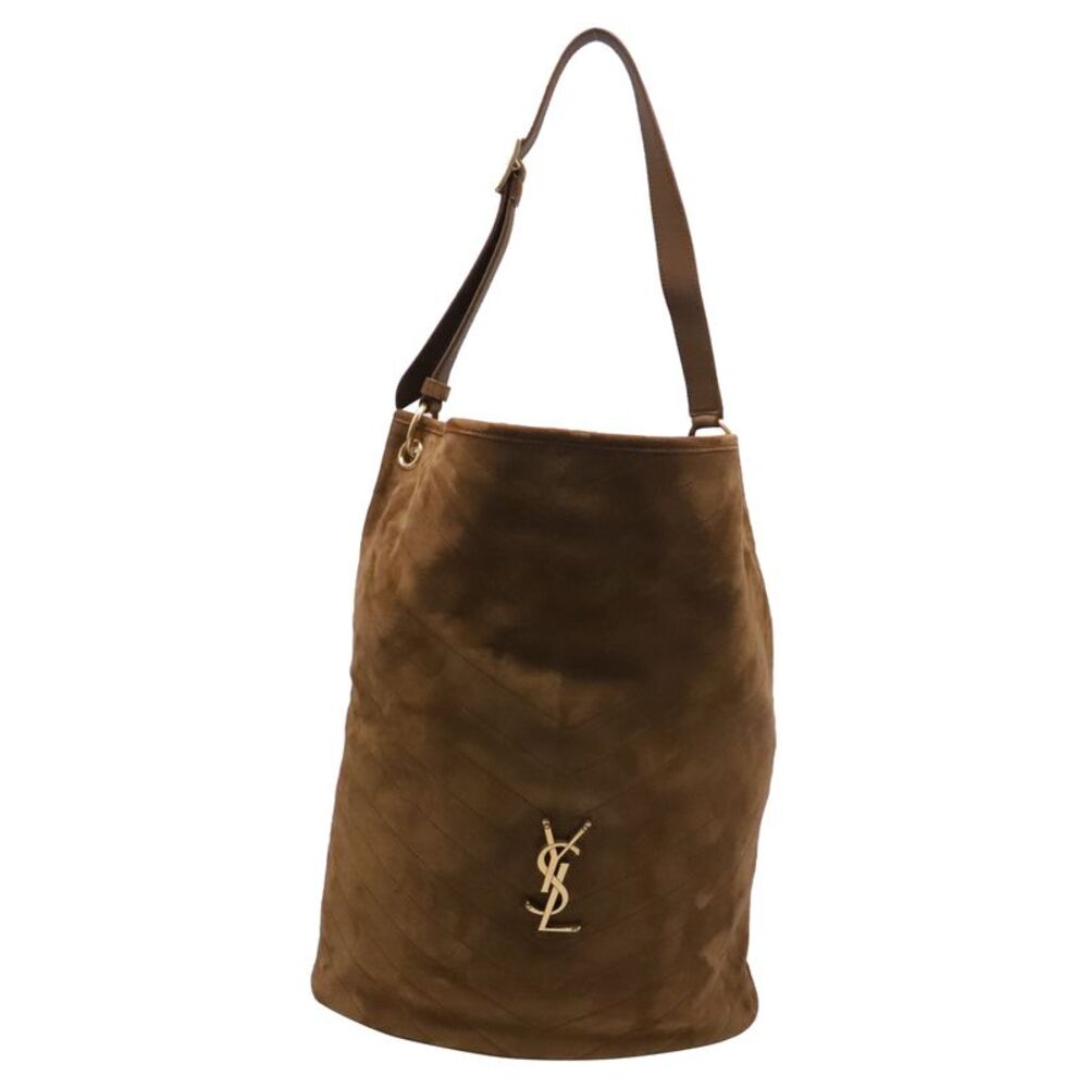 Saint Laurent Niki Bucket Bag in Brown Suede
